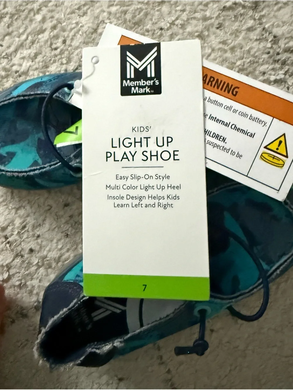 Teal & Navy Kids Light-Up Play Shoes